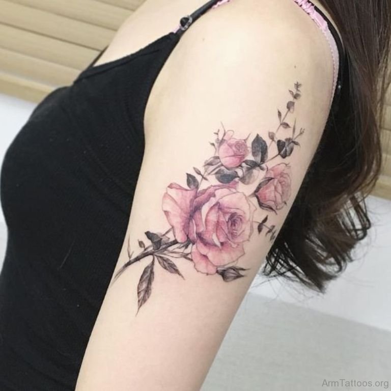 75 Lovely Rose Tattoo On Arm