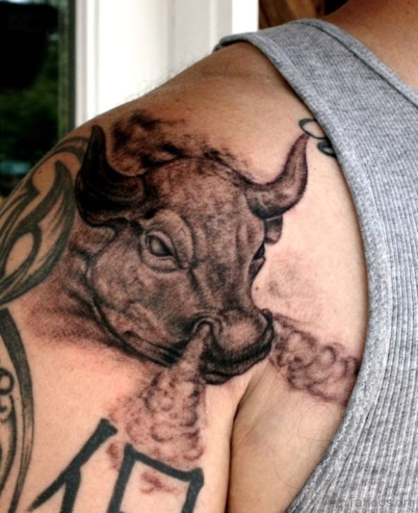3D Bull Tattoo