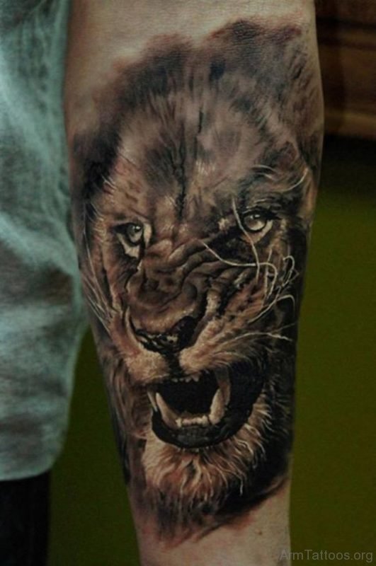 3D Lion Tattoo