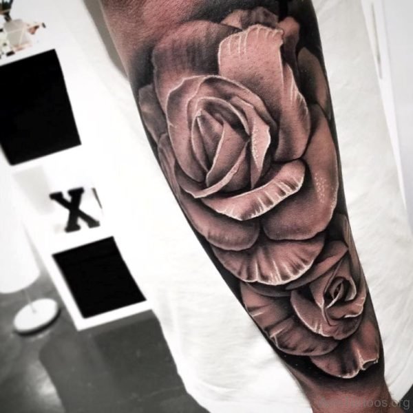3D Rose Tattoo