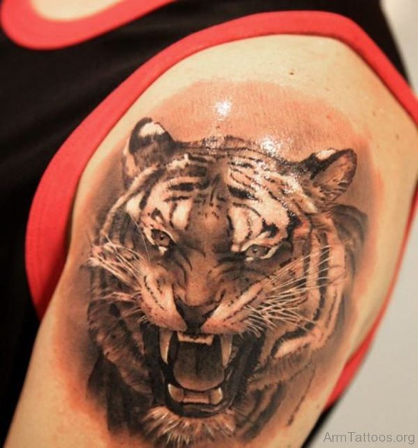 3D Tiger Portrait Tattoo