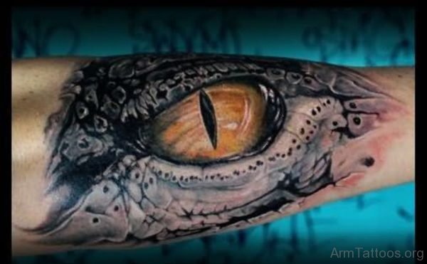 3D Weeping Eye Tattoo On Arm 