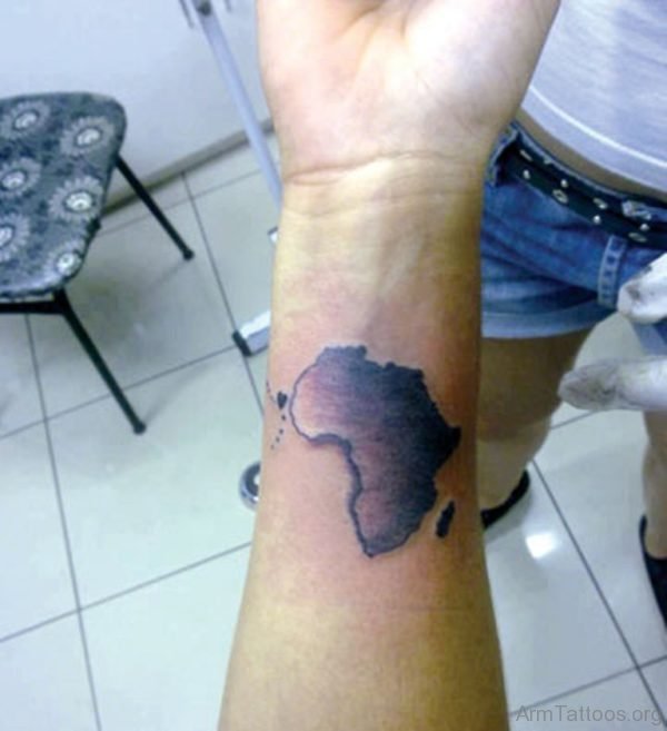 Africa Map Tattoo