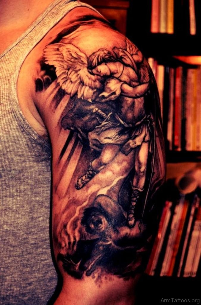 Amazing Arm Angel Tattoo Design
