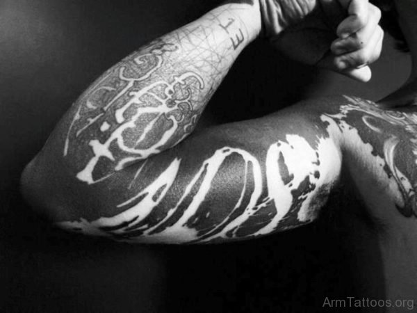 Amazing Black Tattoo On Arm 
