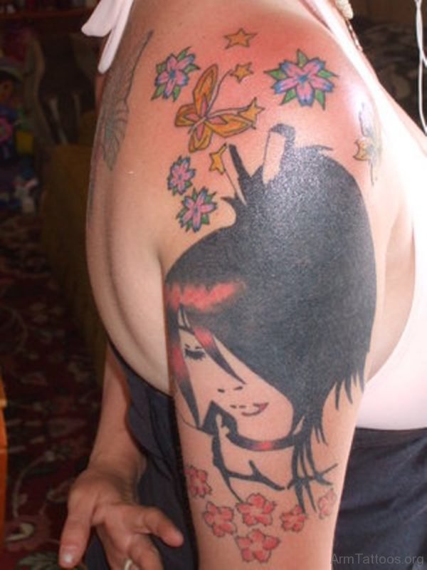 Amazing Geisha Tattoo 