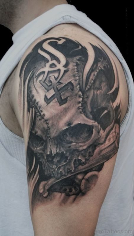Amazing Pirate Skull And Star Tattoo