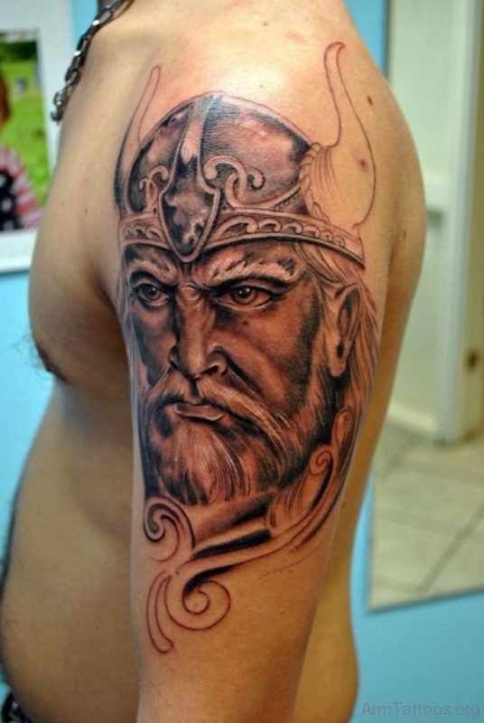 Amazing Warrior Head Tattoo