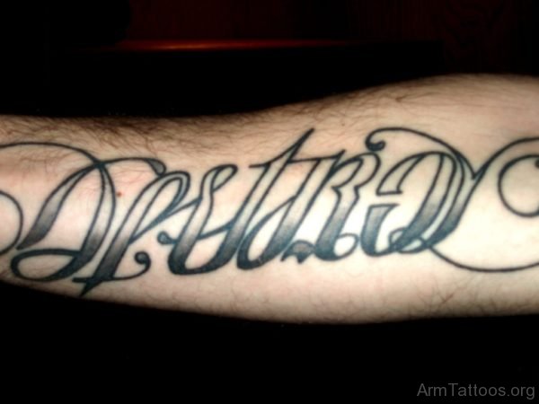Ambigram Tattoo For Arm