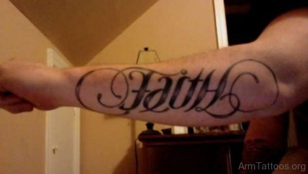 Ambigram Tattoo On Full Arm