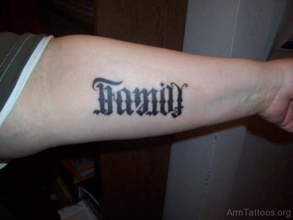 Ambigram Word Tattoo On Arm