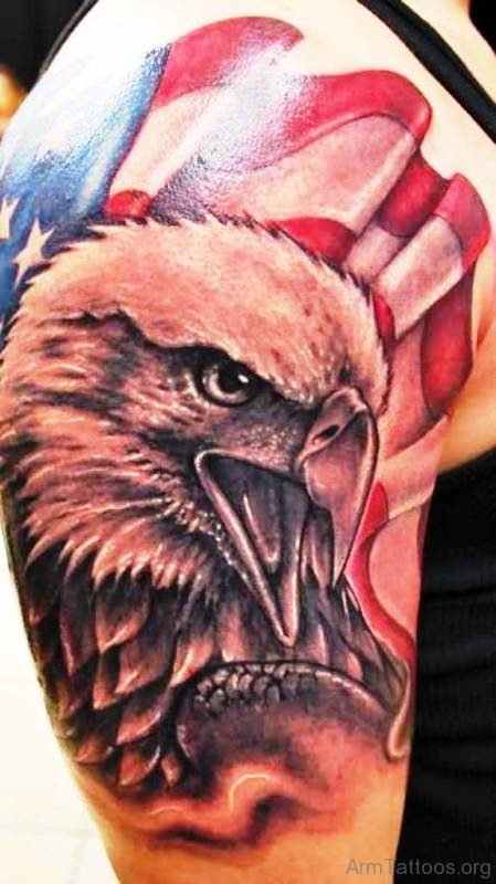 American Flag And Eagle Tattoo 