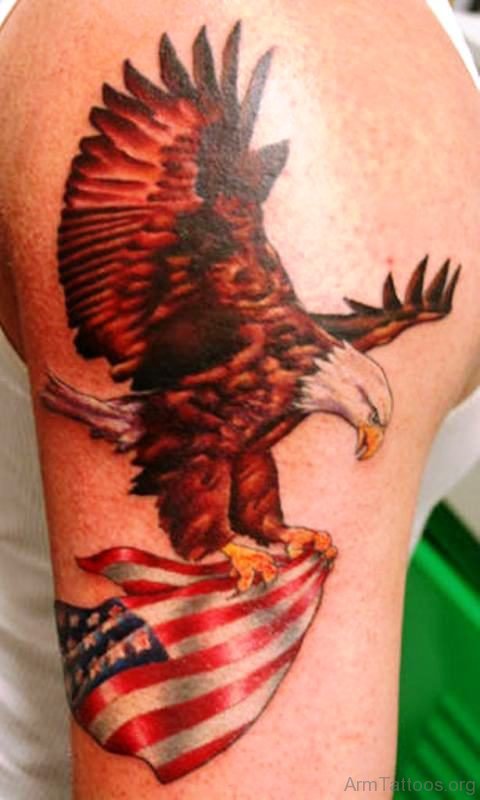 American Red Eagle Arm Tattoo 