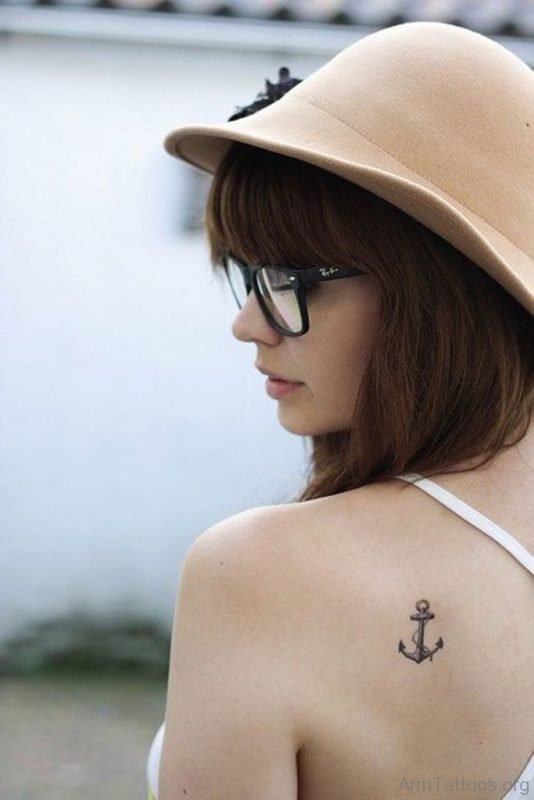 Anchor Tattoo Design On Shoulder 