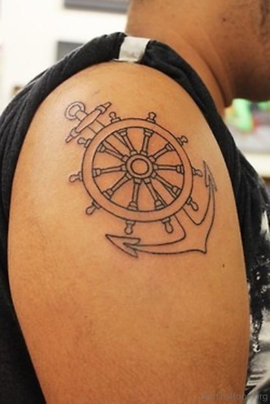 Anchor Tattoo On Shoulder