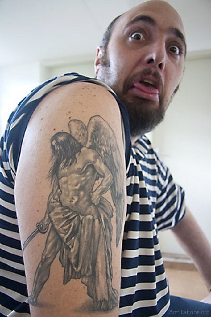 Angel Tattoo On Arm For Men Image