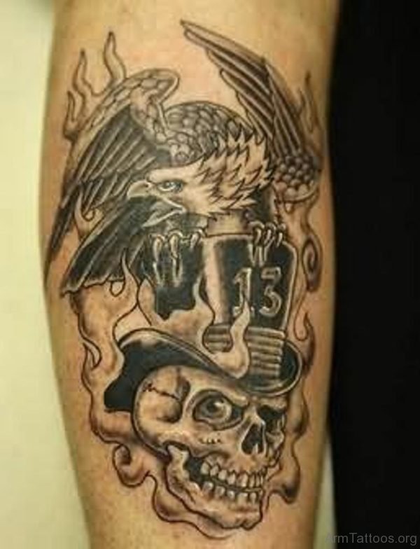 Angel Wings And Skull Tattoo