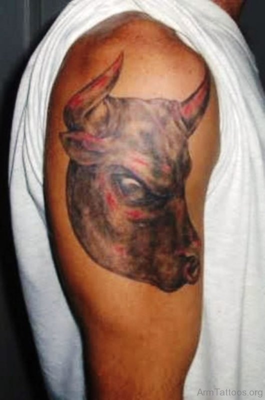 Angry Bull Eyes Tattoo 
