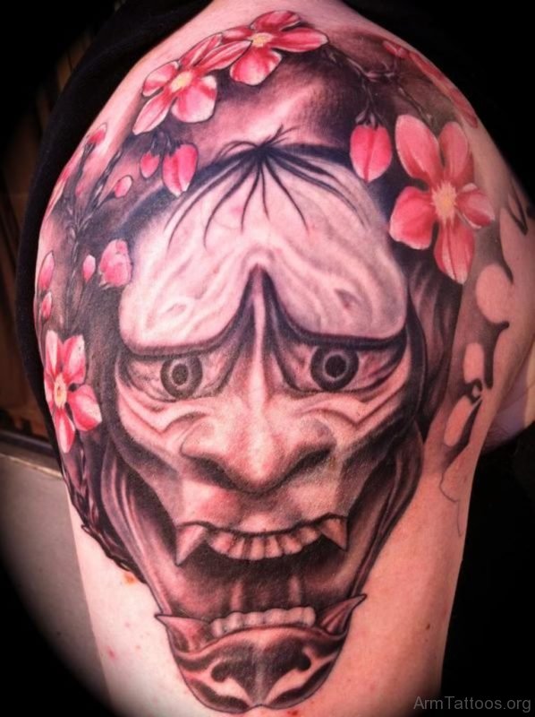 Angry Devil Mask Tattoo