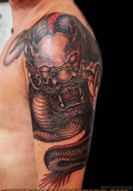 Angry Dragon Tattoo Design