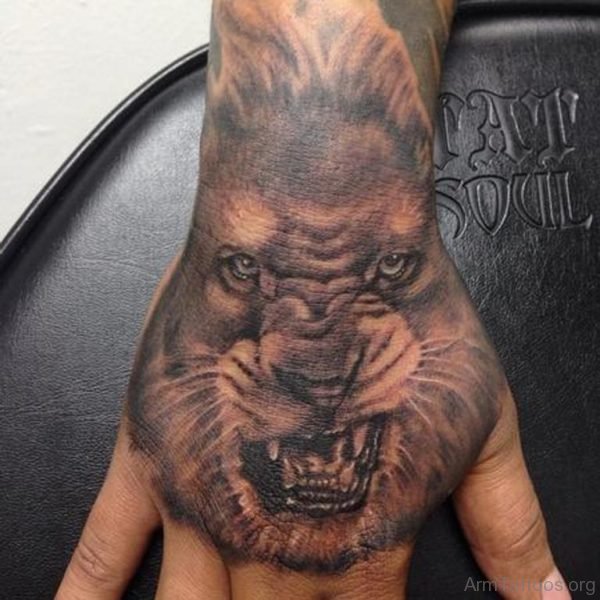 Angry Lion Tattoo