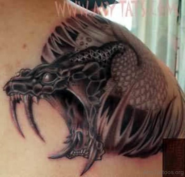 Angry Snake Tattoo