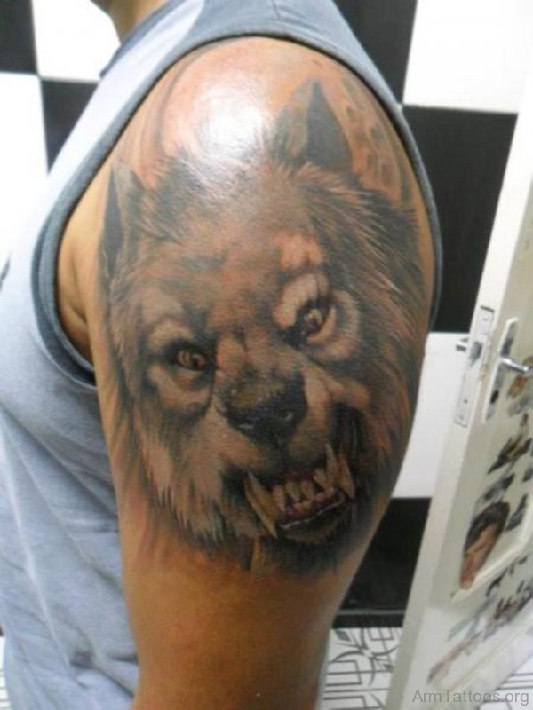 Angry Wolf Tattoo