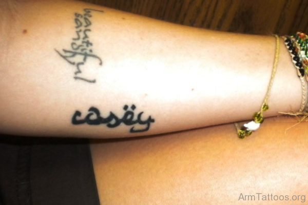 Arabic Tattoo On Arm Picture 