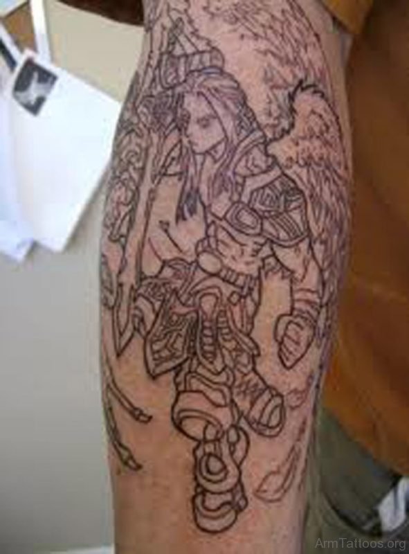 Arm Devil Angel Tattoo
