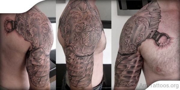 Armour Shoulder Tattoo Design st74015