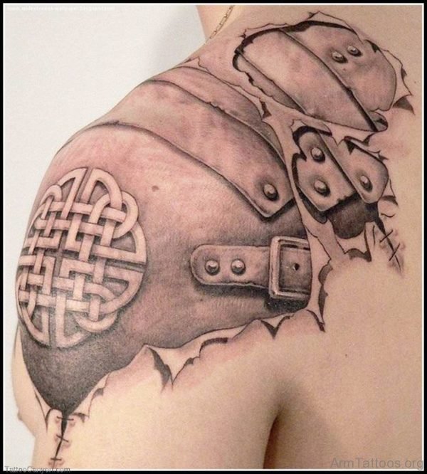 Armour Shoulder Tattoo st74017