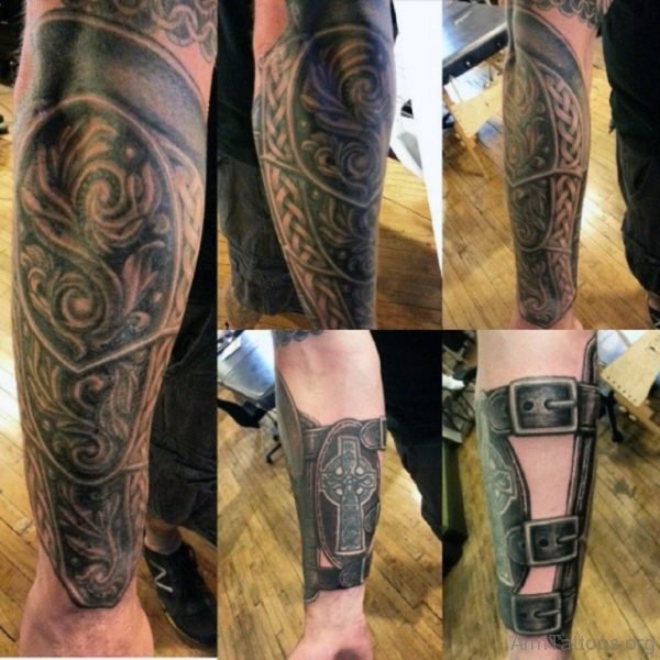 Armour Tattoo On Arm 