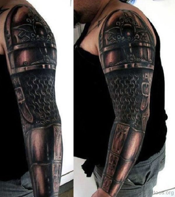 Armour Tattoo On Arm