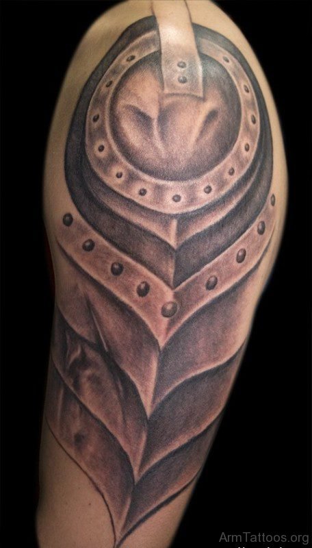 Armour Tattoo On Shoulder st74022
