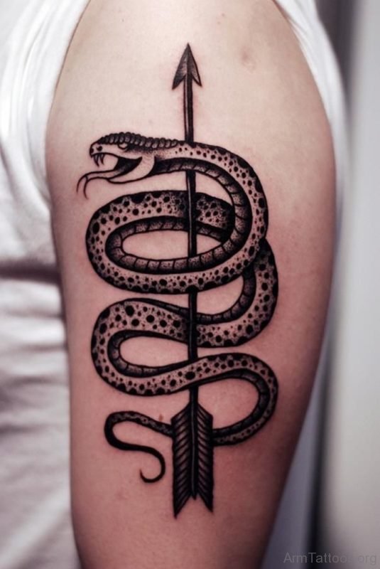 Arrow And Snake Tattoo 