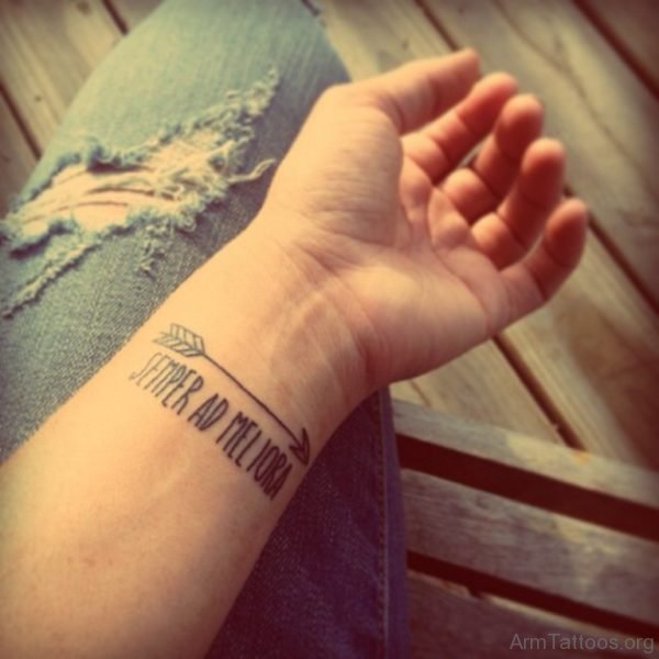 Arrow Tattoo On Wrist photo