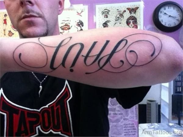 Attractive Ambigram Tattoo 