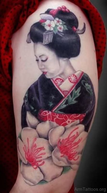 Attarctive Geisha Tattoo