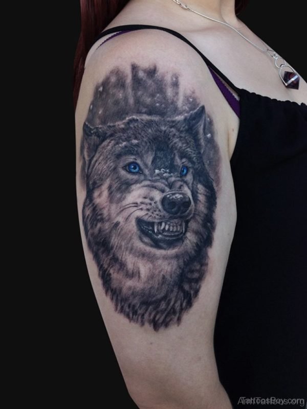 Attractive Wolf Tattoo