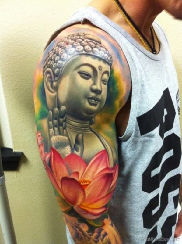Attractive Buddha Tattoo Design 