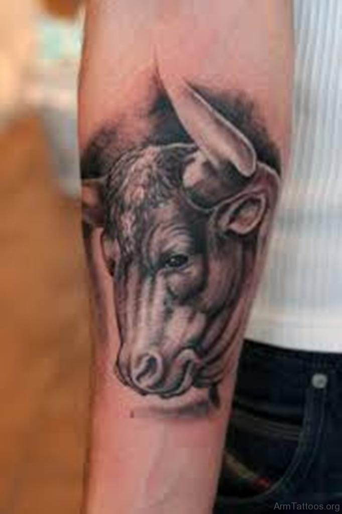 37 Outstanding Bull Tattoos On Arm