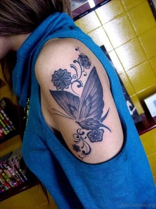 Attractive Butterfly Tattoo On Arm