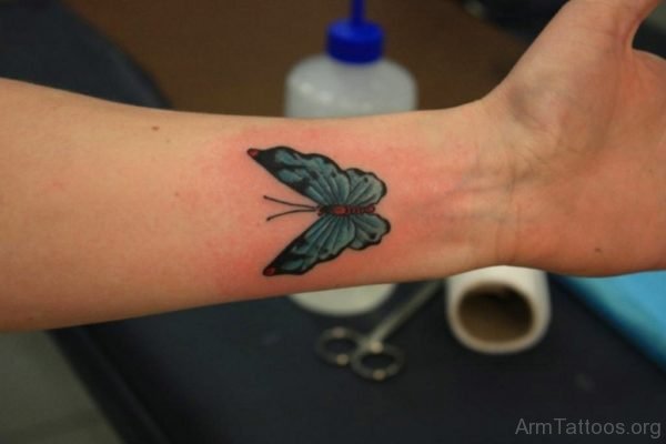 Attractive Butterfly Tattoo On Wrist
