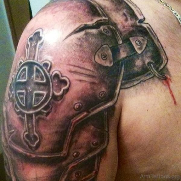 Attractive Celtic Armour Tattoo st74026