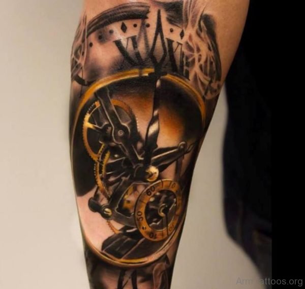 Attractive Clock Tattoo