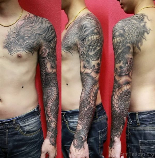 Attractive Dragon Tattoo 