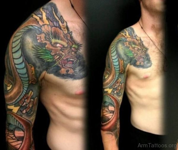 Attractive Dragon Tattoo Design 