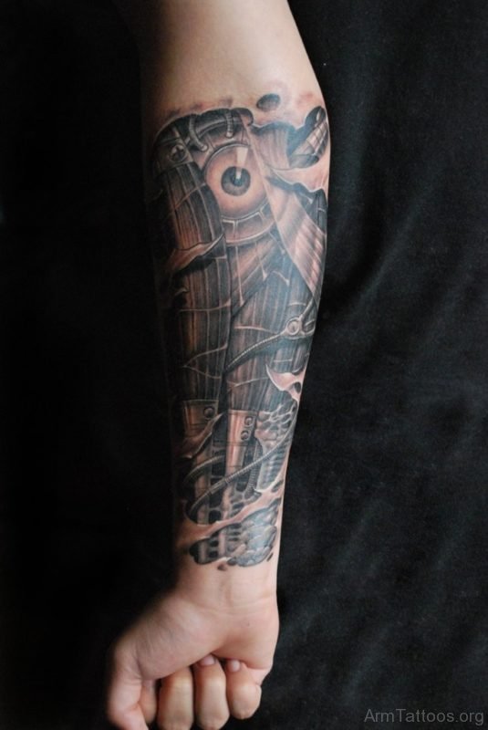 Attractive Eye Tattoo On Arm 