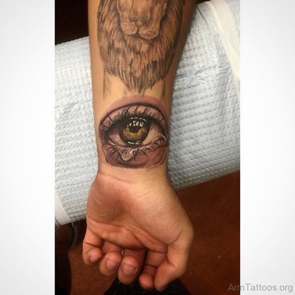 Attractive Eye Tattoo On Wrist