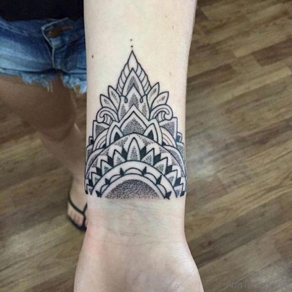 Attractive Mandala Flower Tattoo 